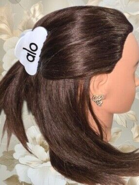 ALO Yoga White Cloud Logo Hair Clip